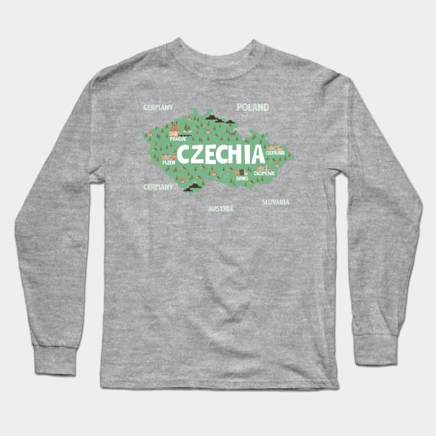 Czechia Long Sleeve T-Shirt by JunkyDotCom